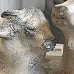sculpture moutons blanc