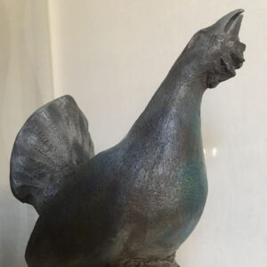 Sculpture Coq avec patine