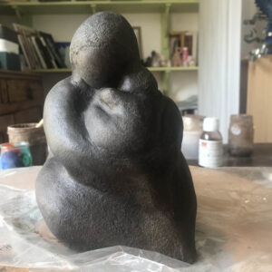 sculpture ronde mère à l'enfant