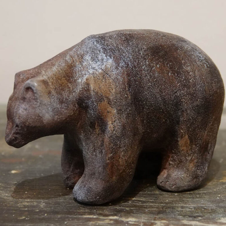 sculpture ours avec patine