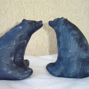 Sculpture Deux Ours Bleu
