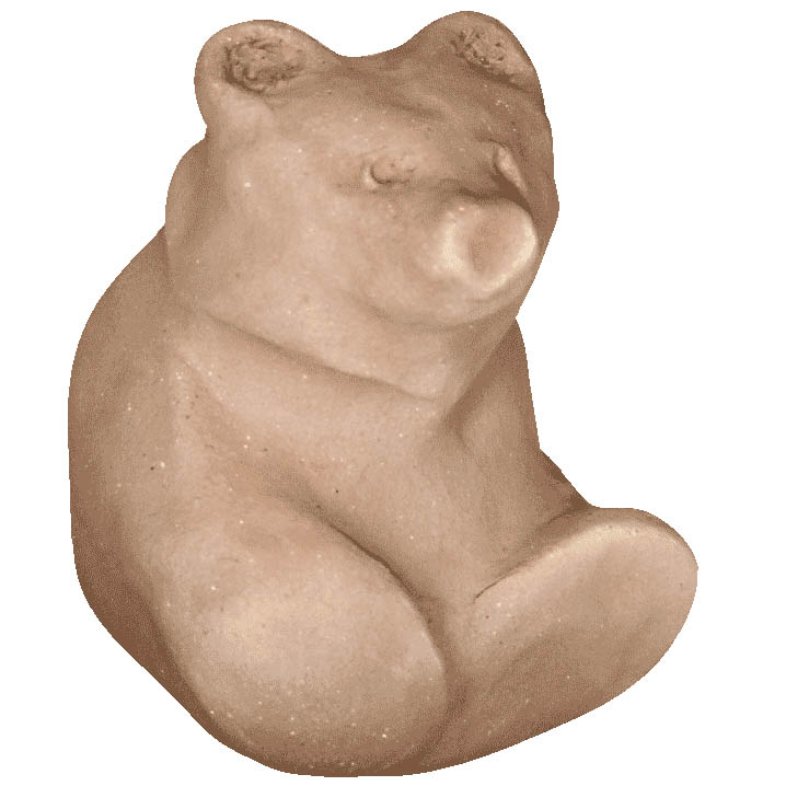sculpture d'ourson en céramique sans cuisson